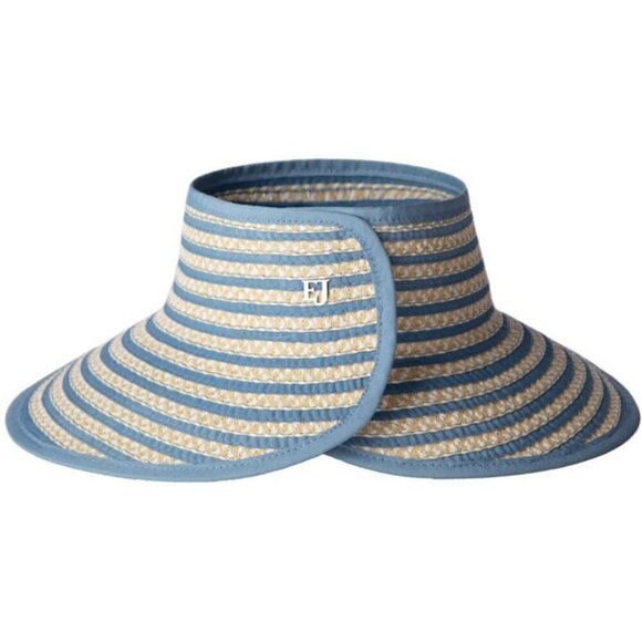 ?ERIC JAVITS? Brooke Packable Squishee Visor ~ UPF50+ Blue Mix One Size NWOT main image 10